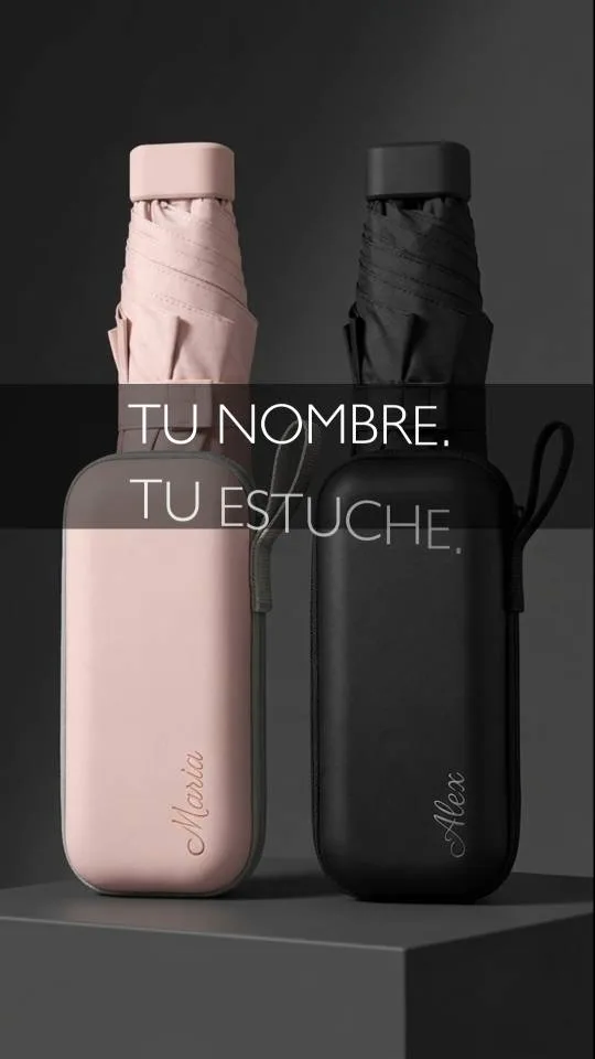 Paraguas mini plegable con protección UV y estuche personalizado 2