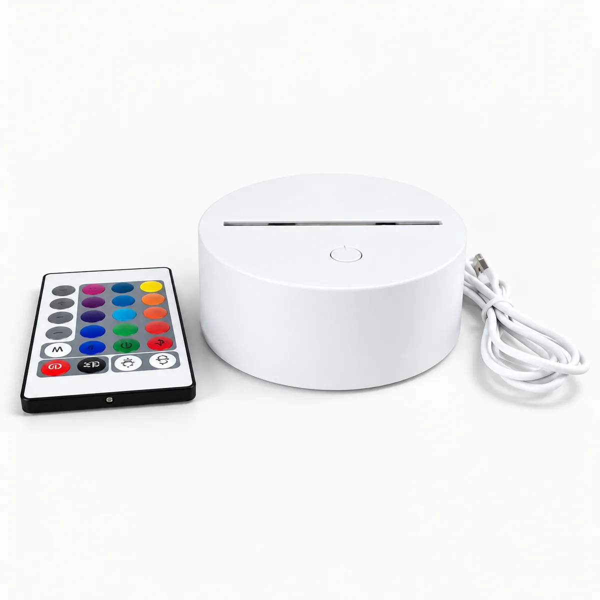 Base Led RGB Blanca Con Control