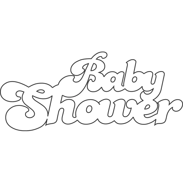 «Baby shower» (letrero) — vector para corte láser