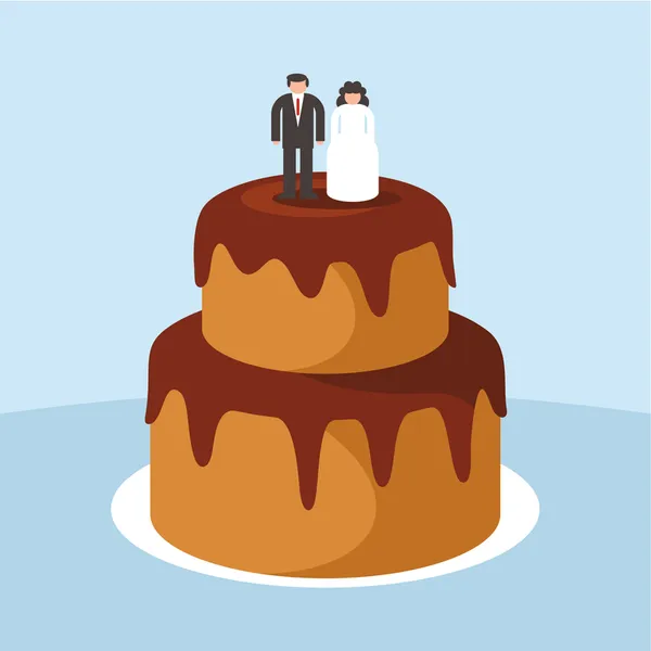 A wedding cake — vector para corte láser