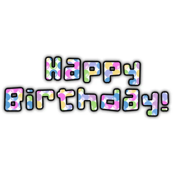 ''Happy Birthday'' typography — vector para corte láser