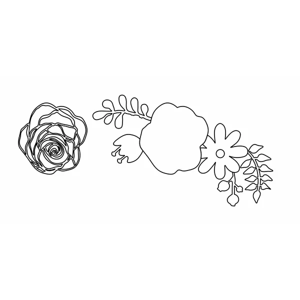 3 Flores — vector para corte láser